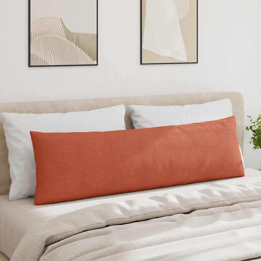 2 Piece Sofa Cushions Red Orange 145 X 40 Cm Corduroy Fabric