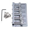 Electric Bass Bridge 5 String Bass Saddle Bridge Thickened Tailpiece Bridge Replacement with Screws Wrench