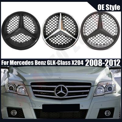 Styl OE Czarny i Srebrny Grill Przedni Błyszczący Czarny Emblemat Gwiazdy Dla Mercedes Benz Klasy GLK X204 2008-2012 GLK280 GLK300 GLK350