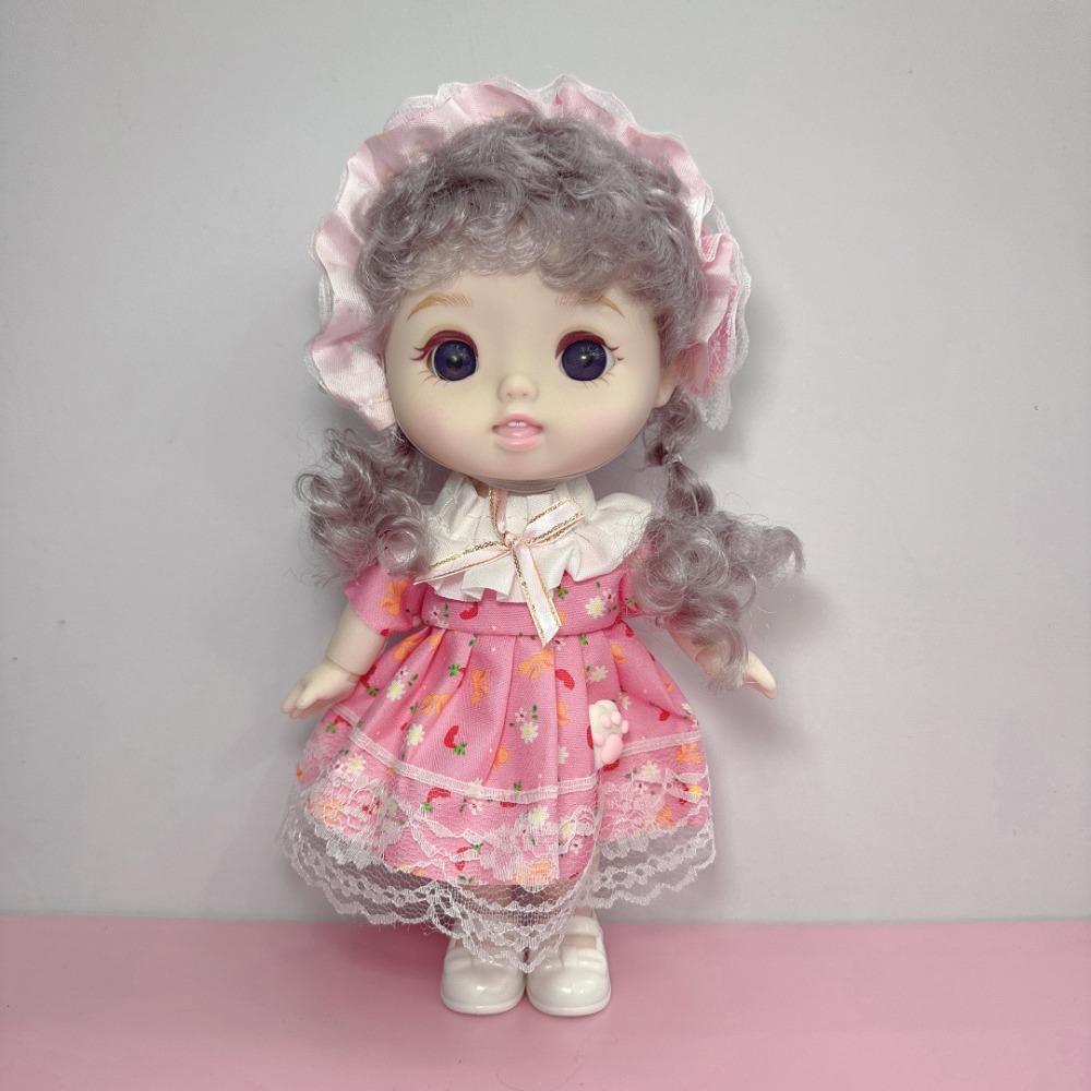 Full Body Girls' Doll with Clothes Dolly Girl Dress Up Toys Baby Doll 20cm Dress Doll  Children