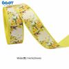 High End Double-sided Printed Floral Print Contrasting Satin Ribbon Handmade Bow Hair Accessory Ribbon Gift