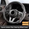 5D Carbon Fiber Car Steering Wheel Cover Anti-slip Booster For Cadillac ESCALADE ESV CT4 CT5 CT6 XT4 XT5 XT6 LYRIQ ATS CTS SRX