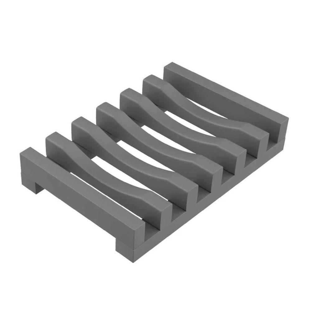

Non-slip Soap Holder Flexible Soap Box Drainer Bar Soap Dish Kitchen серый