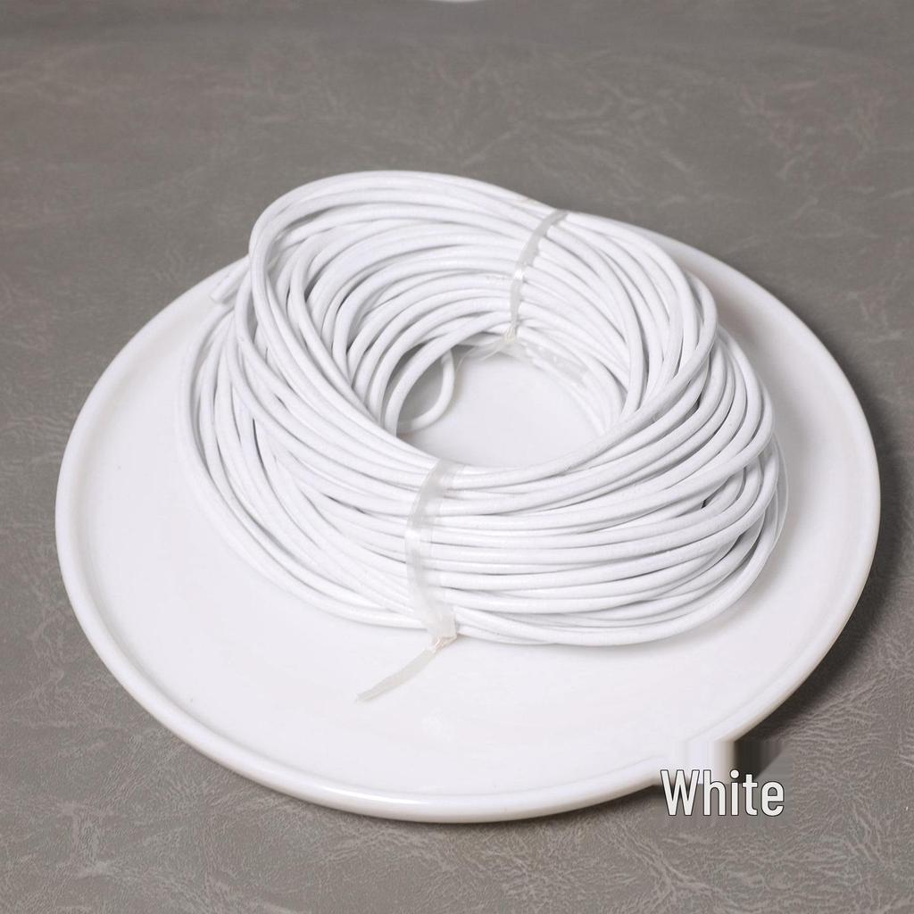 3MM Colored Leather Cord for DIY Jewelry: Round Leather Strip for Bracelet and Necklace Crafting