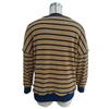 Color Block Long Sleeve Striped Button-Up Casual Sweater for Women - Autumn/Winter