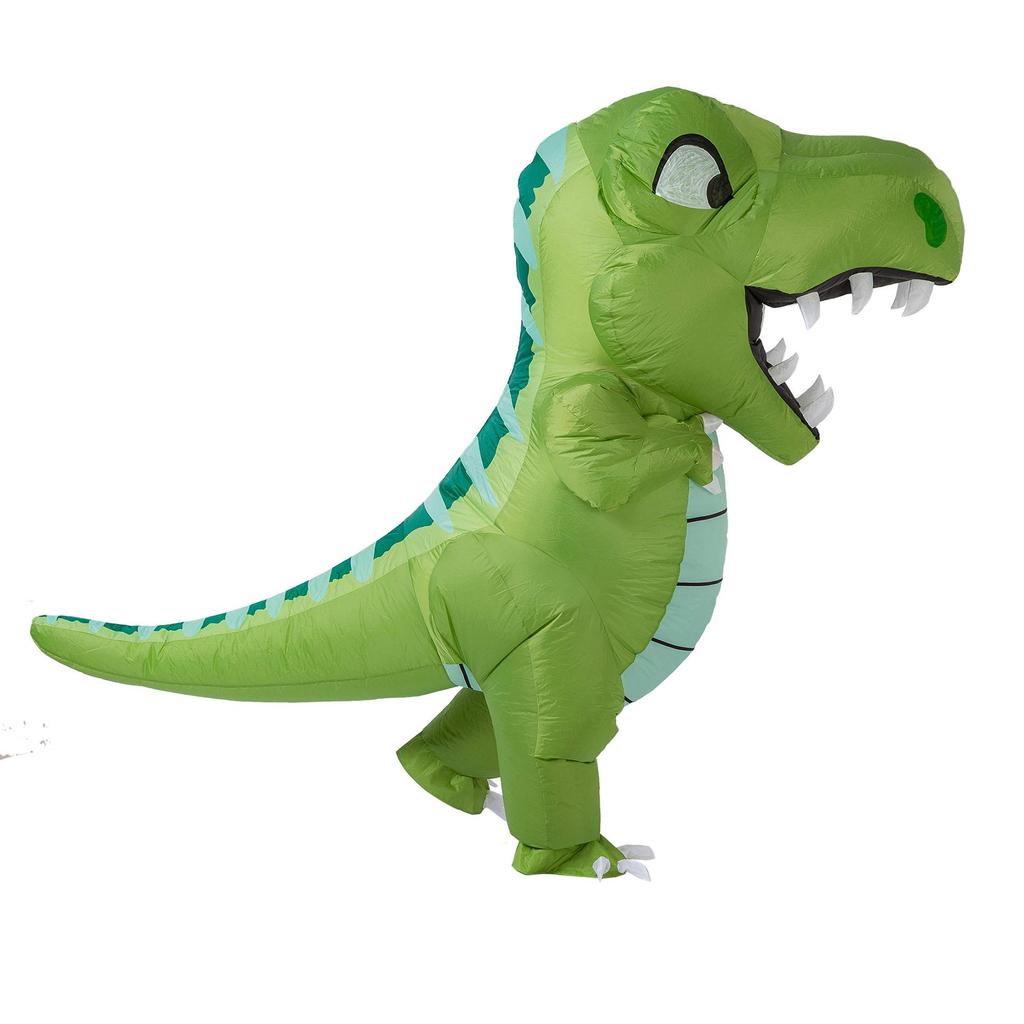 Children and adults riding Tyrannosaurus rex inflatable clothing Christmas decoration funny dinosaur clothing