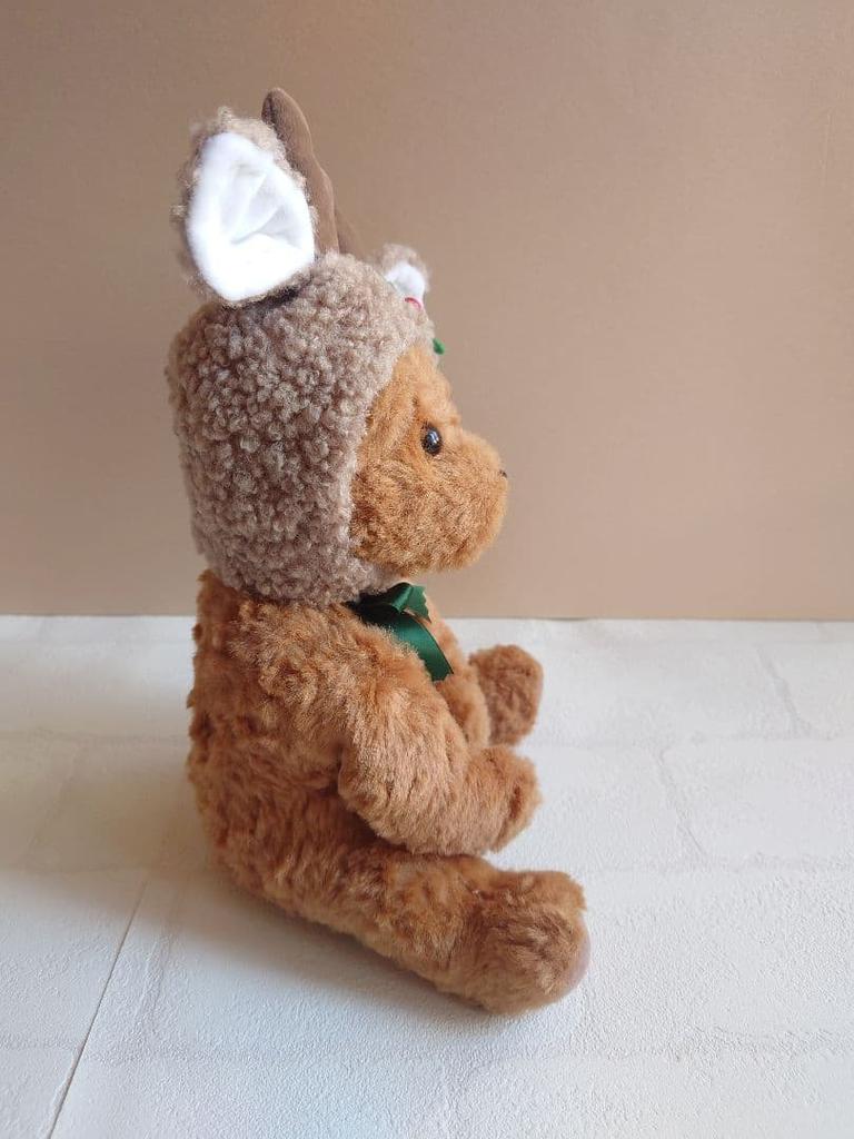 [USED] SANKYO Sankyo Music Box, Swinging Head, Plush Toy, Teddy Bear