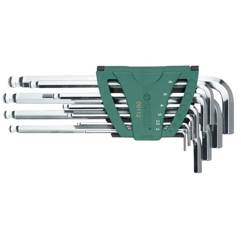 SATA 9112 10-Piece Metric Long Ball End Hex Key Set