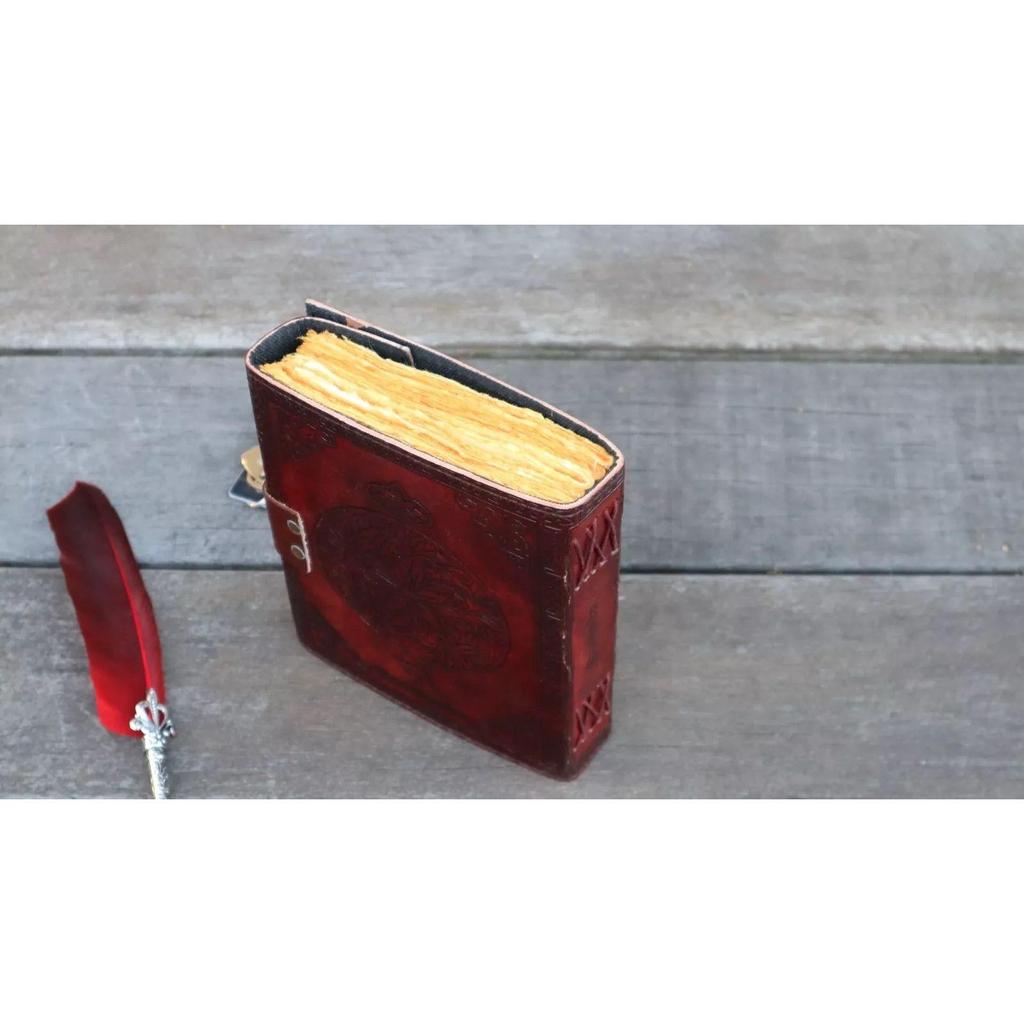 Double Dragon- Jurnal de piele | Grimoire 200 pagini vintage | Piatra Lapis