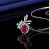 Rose Red Zircon Necklace: Trendy, Versatile, Light Luxury Design