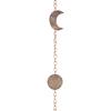 Guirnalda de Fases Lunares Hecha a Mano Martillada Metal Decoración de Pared Celestial Campana Rústica Carrillón de Viento Colgante de 30 Pulgadas para Decoración de Dormitorio Sala de Estar