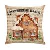 New Christmas Gingerbread Man Candy Decorative Pillow Cover Home Living Room Holiday Party Pillow Cover