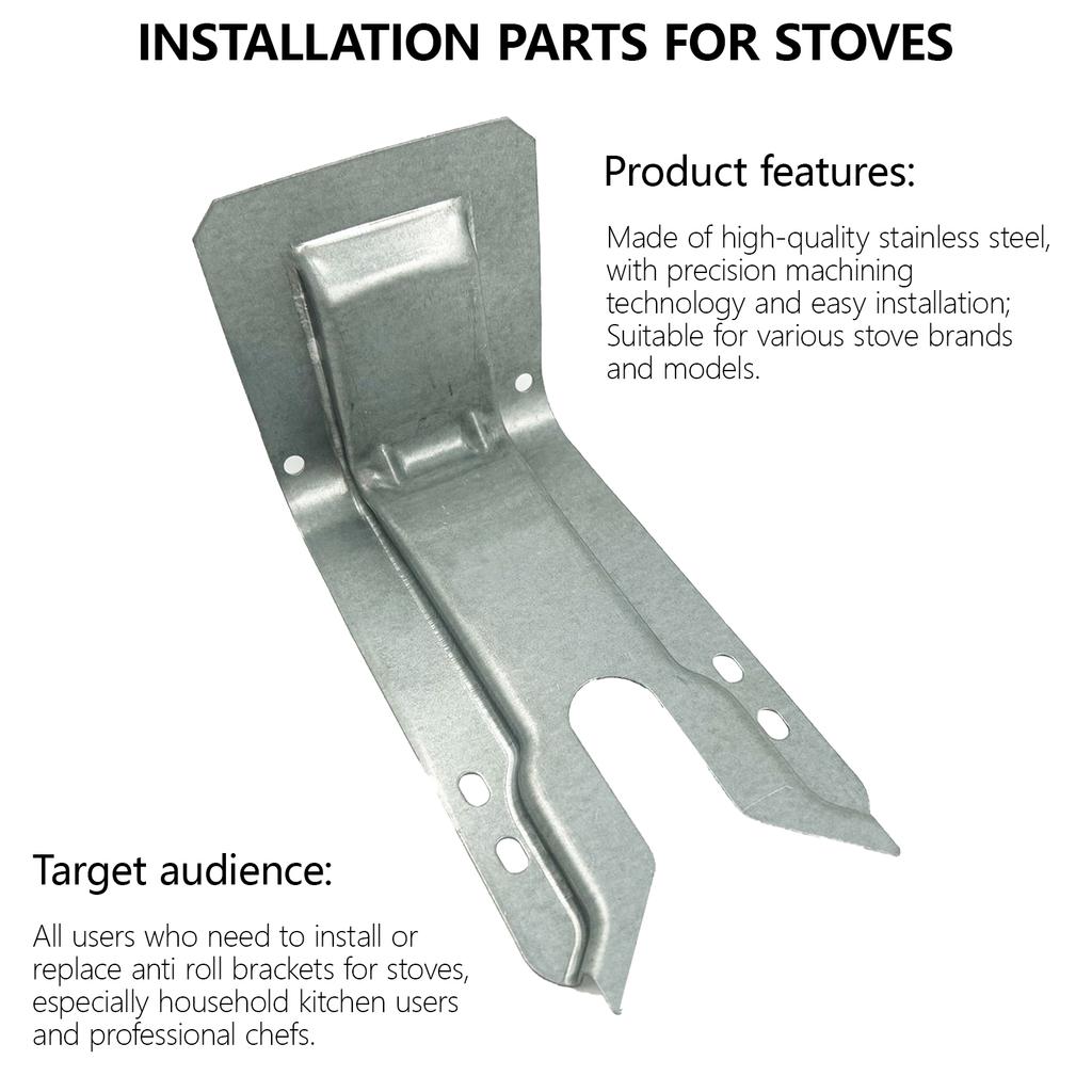 Anti Tip Range Bracket Set Cooker Anti Tip Set Kitchen Appliance Stability Rack Stove Safety Bracket Metal Texture