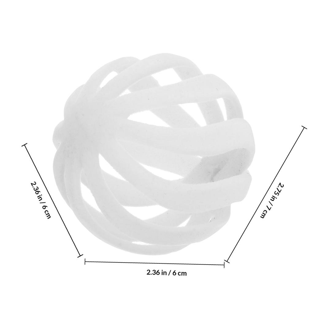 6Pcs Christmas Tree Hanging Ornaments Flocking Ball Pendant Festive Xmas Decor for Tree Home Party Hotel Mall Reusable