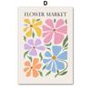 Flower Poster Canvas Painting Abstract Art Flower Market Print Nordic Style Wall Art Picture for Living Room Home Decoration