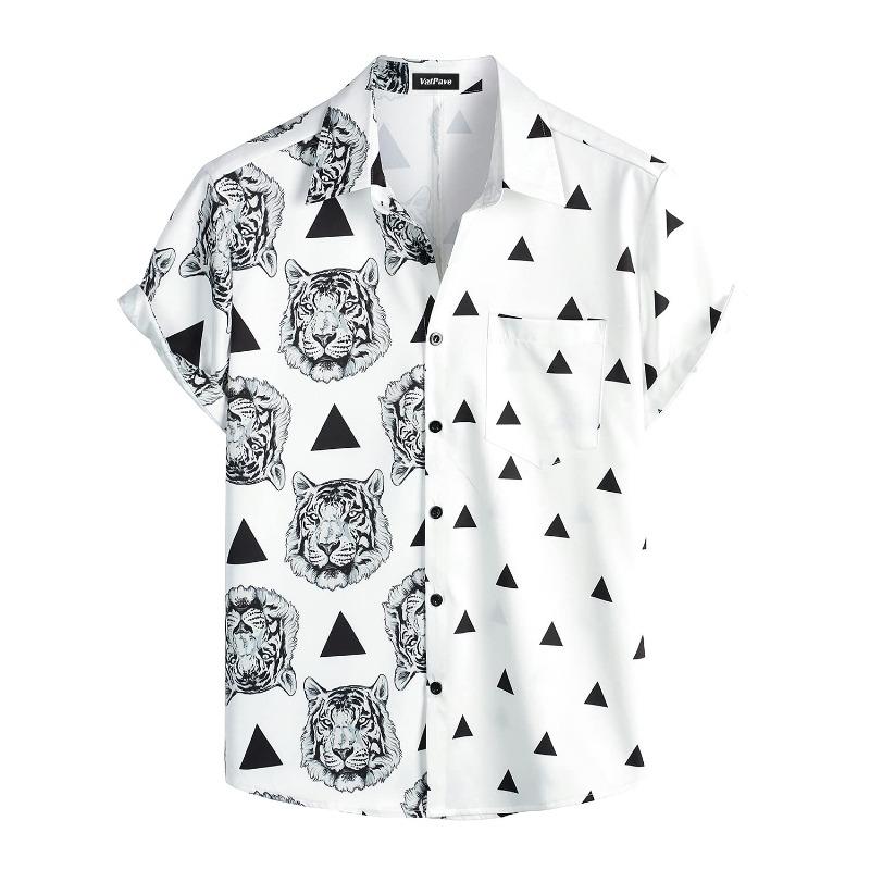 Summer Men's Vocation Lapel Camisa 3d Printed Casual Breathable Hawaiian Shirts Fashion Men Women Tops Beach Short Sleeve Blouse