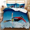 Skifahren Bettbezug Set Schneeberg Bettdeckenbezug Extremsport Spiel Polyester Steppdecke Bezug Snowboard Doppel Queen King Size