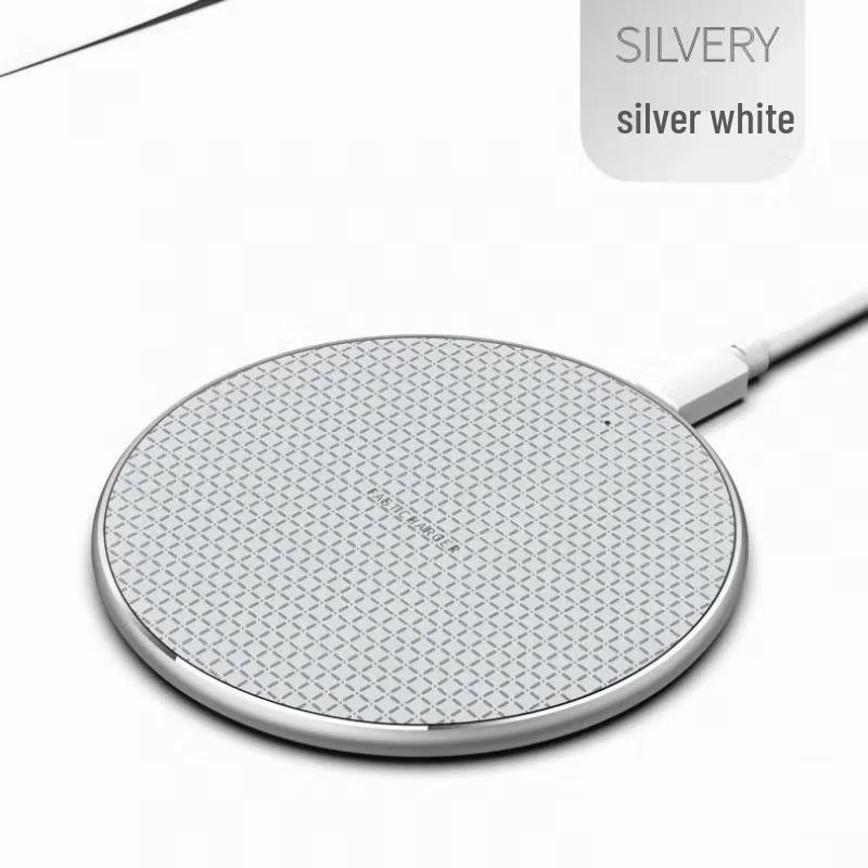 K8 20W Wireless Charger: Fast Charging, Aluminum Alloy, Cool & Round Design.