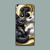 Phone Case for Xiaomi Redmi 15C 14C 12C 13C Redmi Note 15 14 13 12 11 10 Pro Plus 5G 12S Silicone Cover Cute Black White Dragon