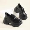 Spring and Autumn New British Style JK Small Leather Shoes Women Small Thick-soled Casual Muffin Women