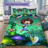 Amphibia Pattern Bedding,Quilt Set Quilt Cover Pillowcase Home Birthday Gift (1*duvet Cover+2*pillowcase,without core)XSJT0917101