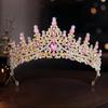 Bride Crown Wedding Dress  Party Crown Birthday Performance Carnival  Crystal Hair Accessory