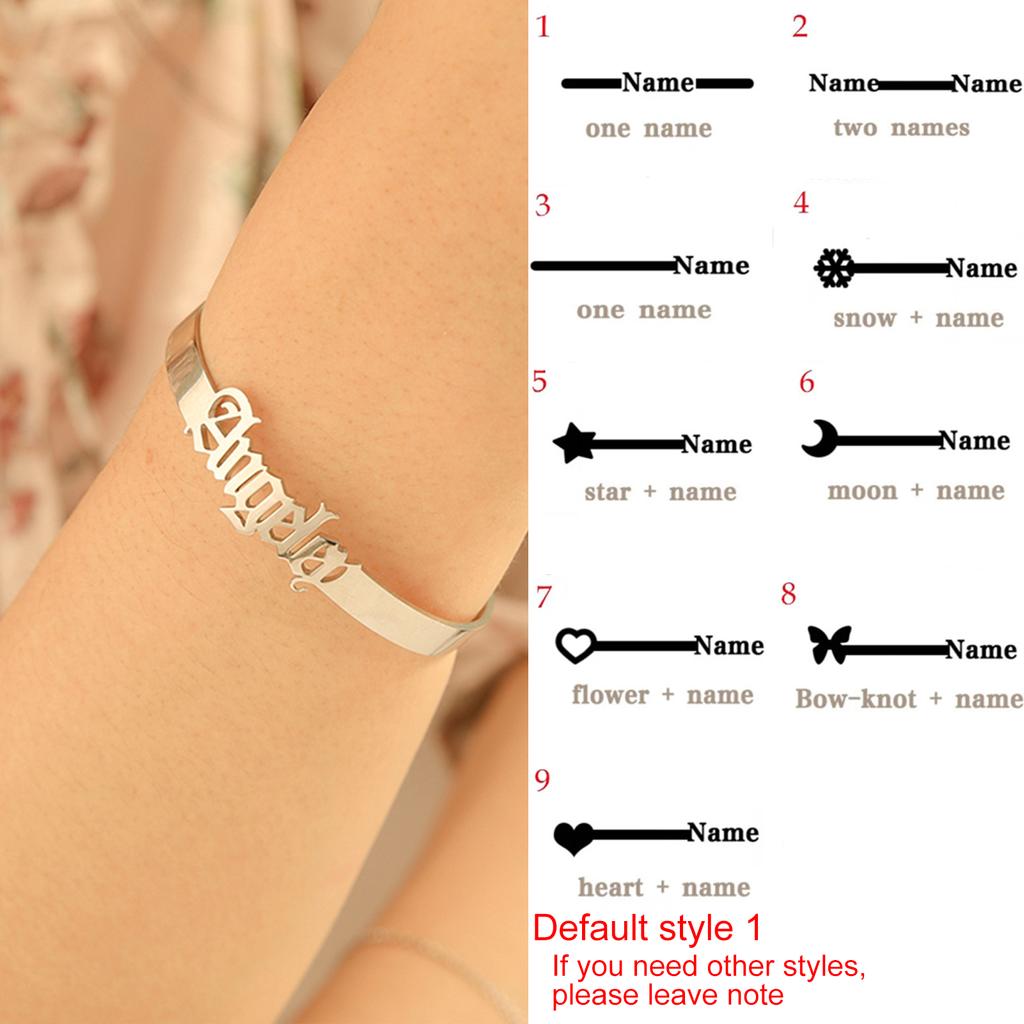 Personalized Name Bracelet for Women Men Custom Jewelry Stainless Steel Customized Bangle Gold Color Arabic Name Birthday Gifts