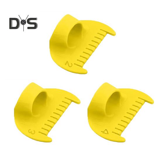 

3 шт. Шаблон для шитья большого пальца, направляющая для ручного шитья, линейка для оверлока с масштабной шкалой, инструмент для квилтинга для ровных стежков, вышивка своими руками, изделия из кожи жёлтый