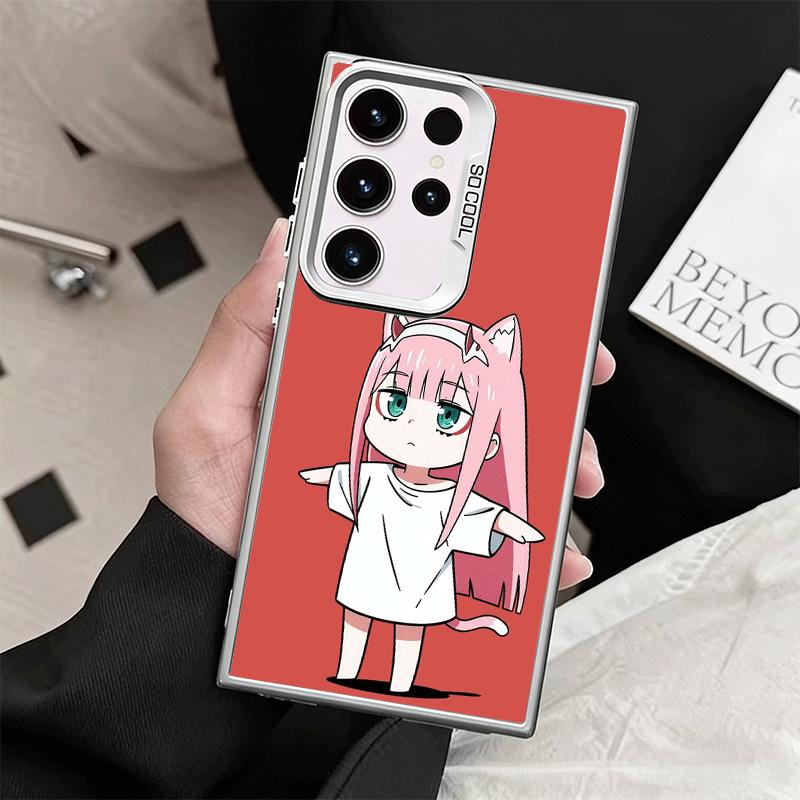 Zero Two 02 Kawaii Cute Soft Phone Case for Samsung Galaxy S24 S25 FE S26 Edge S23 Ultra S22 Plus S21 + Shockproof Cover Back Sh