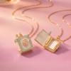 New Fashion Book Opening Pendant Necklace Fashion Princess Fairy Tale Pendant Necklace Enamel Elf Necklace Jewelry Accessory