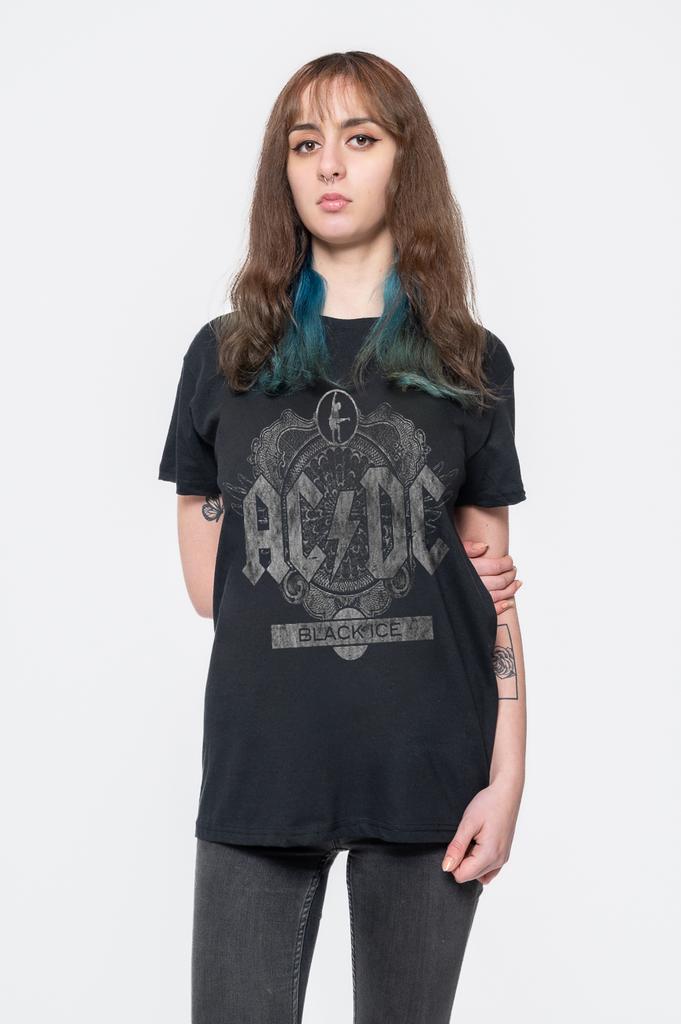 AC/DC Black Ice Album Cover T-Shirt - Official Licensed Band Tee For Men (Black) - View #5