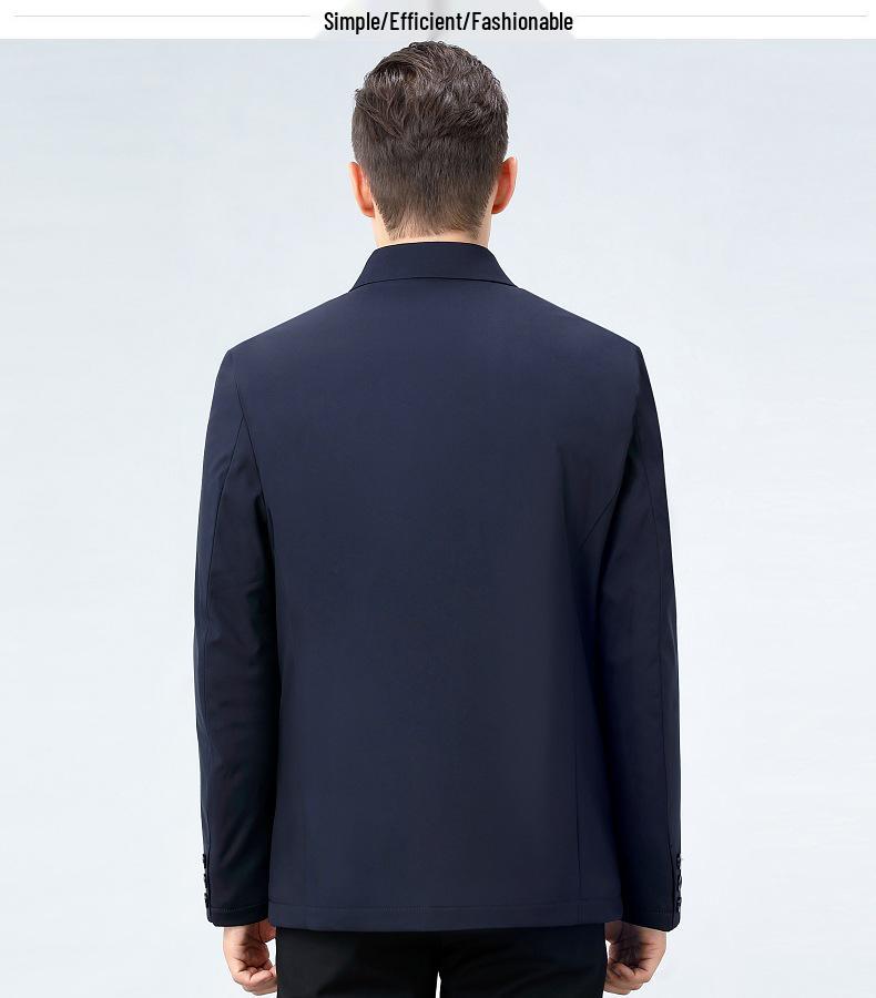 Herren Baumwoll-Reversjacke - Business Casual, Warm, Perfekt für Väter mittleren und höheren Alters