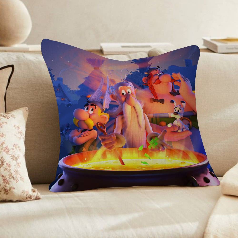 

pc Cartoon AAsterix EEt OObelix Manga Cushion Cover Car Throw Pillow Case For Sofa Car Christmas Gift 30x30 cm