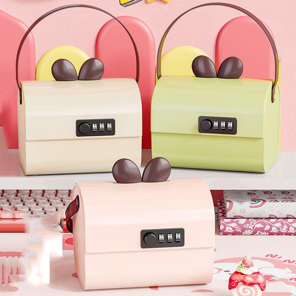 Large Capacity Cute Piggy Bank Cartoon Design Cartoon Change Jar Coin Storage Case  Figurine