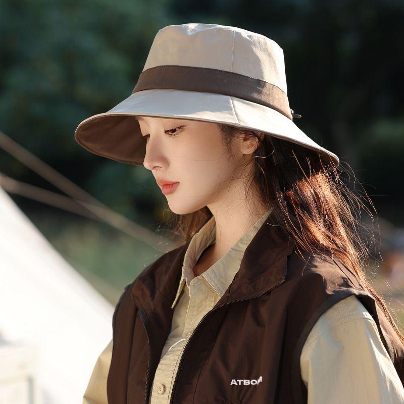 Nouveau Chapeau d'Été Chapeau Bob pour Femme Chapeau de Soleil Ombragé pour Voyage en Extérieur