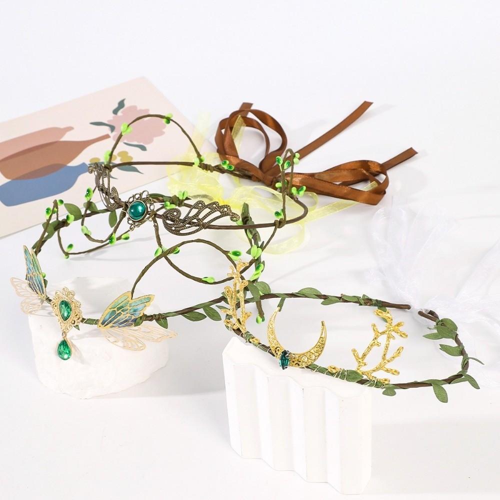 Bride Hairstyles Elf Garland Artificial Floral Artificial Floral Wreath Princess Headdress  Women