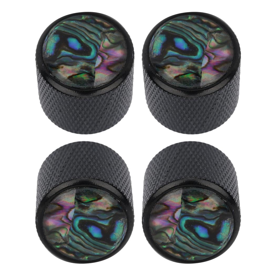 4 ks Elektrický basový knoflík Dome Metal High End Shell Intarzovaná zvuková regulace hlasitosti Kytarové díly
