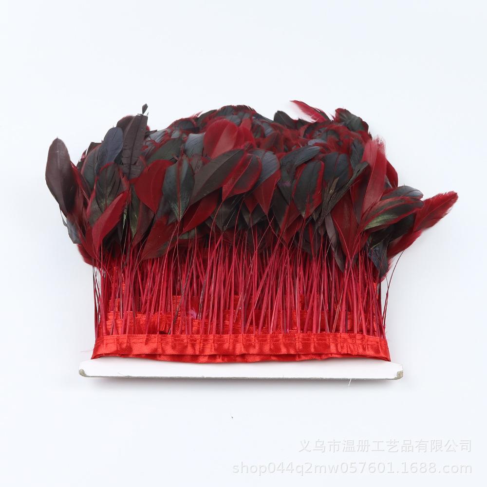 

15-20Cm Tear Black Tail Selvedge Clothing Accessories Pendant Material Chicken Feather Tear Purple Tail Selvedge Skirt