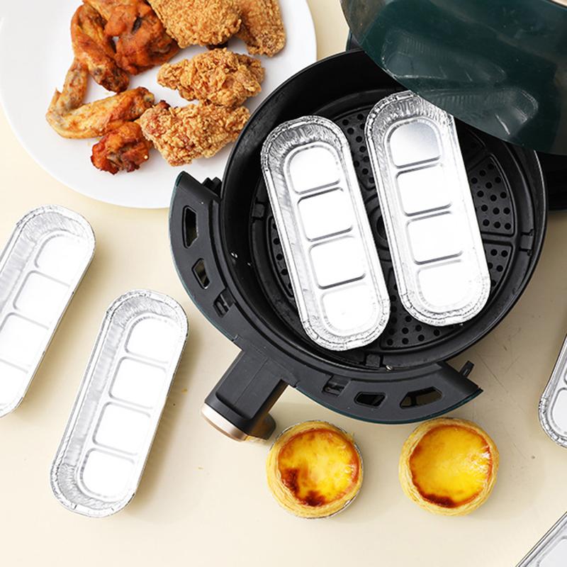 10/20pcs Disposable BBQ Pan Aluminum Foil Air Fryer Baking Tray Tin Foil Grilling Tray For Air Fryer Kitchen Accessories