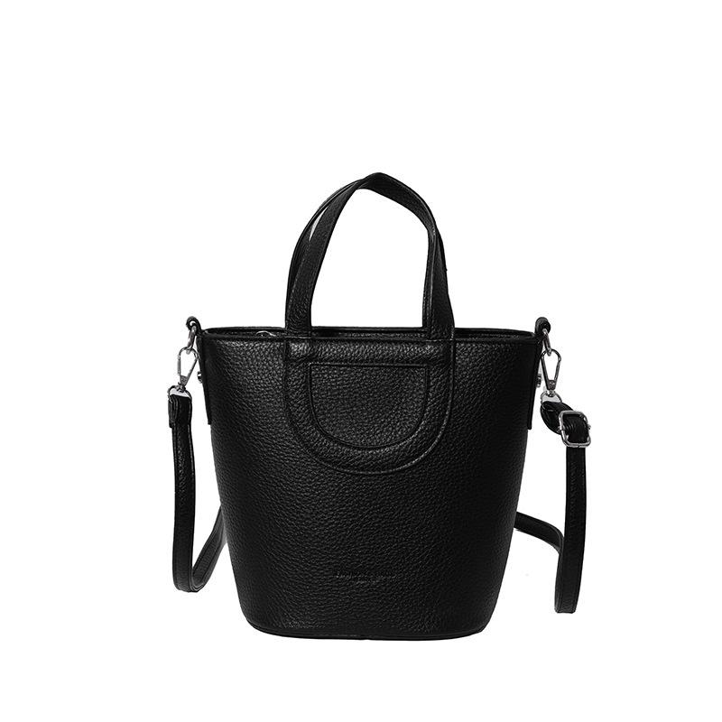 Large Capacity Senior Sense of Modeling Soft and Durable Fashion Exquisite Novel Light Luxury Commuting Slanting Cross Shoulder Handheld Bucket Bag