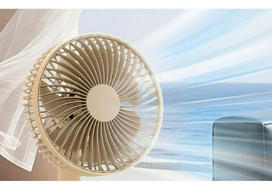 USB Rechargeable Oscillating Desktop Fan - Low Noise, Portable, Detachable, and Washable