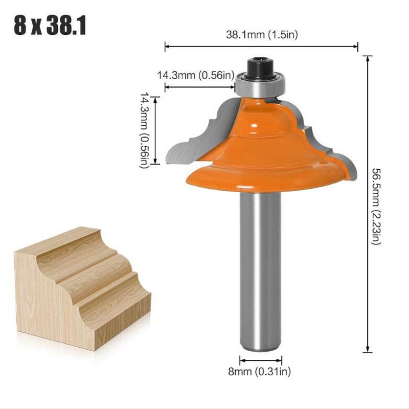 

Фреза для краю столу 8-міліметровий хвостовик Лінійний ніж Деревообробний різак Шипоріз для деревообробних інструментів помаранчевий