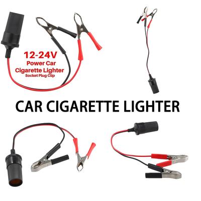 Car Battery Terminal Clip-on Cigarette Lighter Power Socket Adaptor Car Socket Plug Car Accessories Camping Xmas