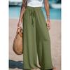 Breathable Women's High-Waist Wide-Leg Pants Adjustable Drawstring Waist Loose Comfortable Fashion Pants