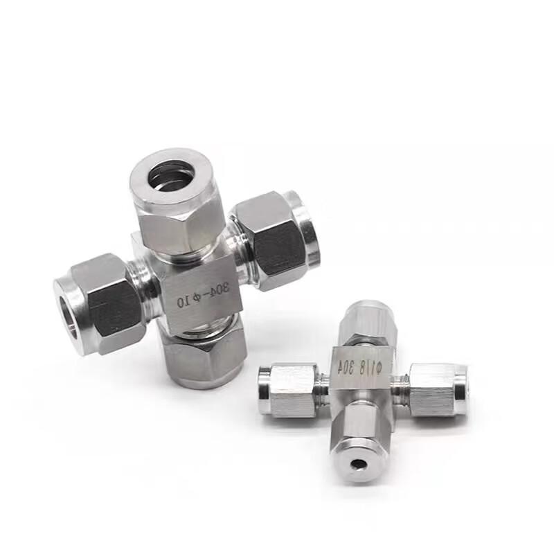 304 Stainless Steel Ferrule Cross Fitting