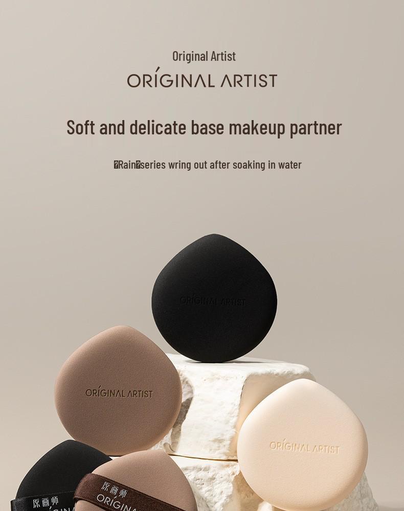 Original Artist Dual-Use Powder Puff: Expands When Wet, Non-Absorbent, Even Application for Concealer