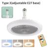 Modern Design E27 Screw Fan Light Simple Practical Indoor Multifunction Suspension With Remote Control Smart Fan Light