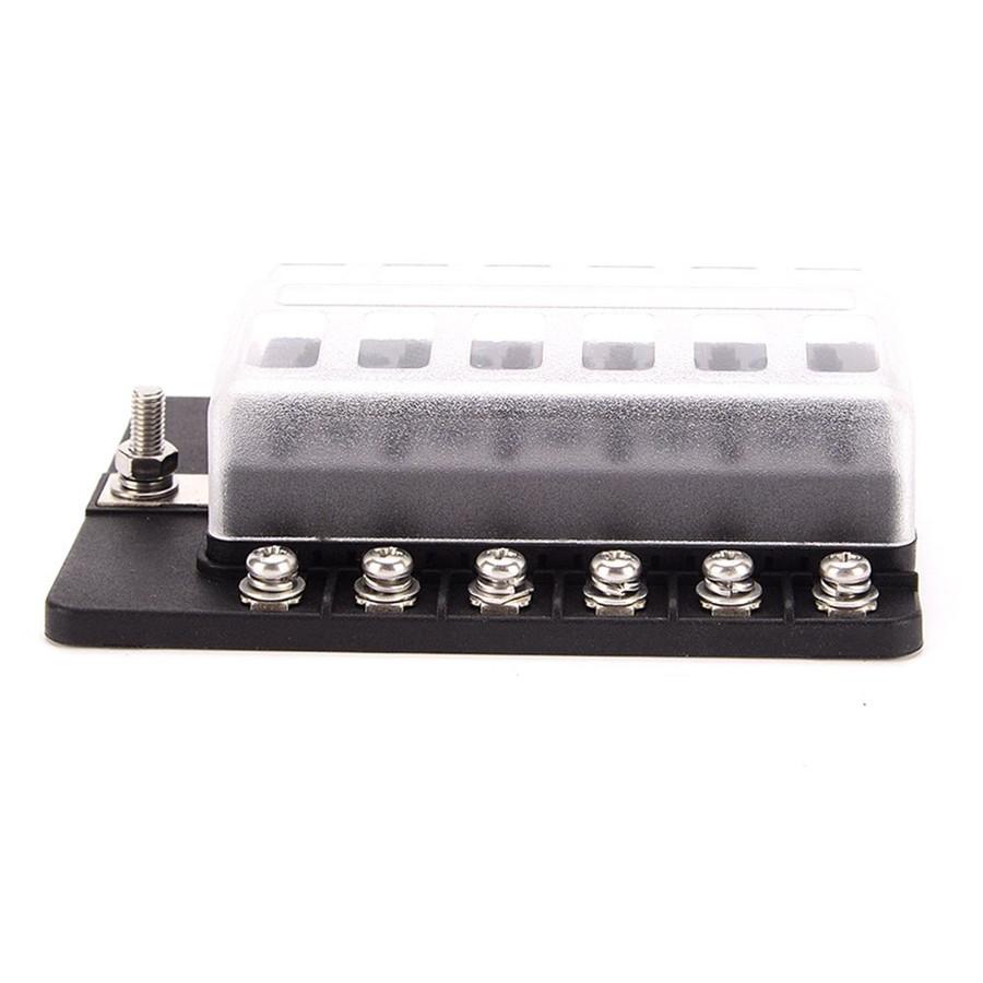 12 Way Fuse Box Car Truck Standard ATO ATC Blade Fuse Block Holder LED Indicator