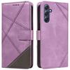 For Samsung Galaxy A35 5G Case Magnetic Clasp Leather Phone Cover Imprinted Geometric Line