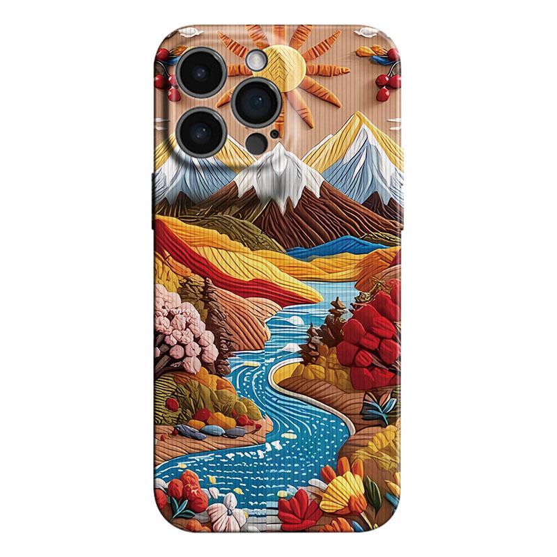 

Чехол для телефона с пейзажем для Samsung Galaxy S20 S21 S22 S23 S24 S25 FE Plus Note20 Ultra 4G 5G Глянцевая пленка Жесткая ПК крышка Samsung S25 5G